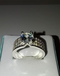 Jewelry - 925 Silver white sapphire gemstone ring size 6 Jewelry - 925 Silver white sapphire gemstone ring size 6